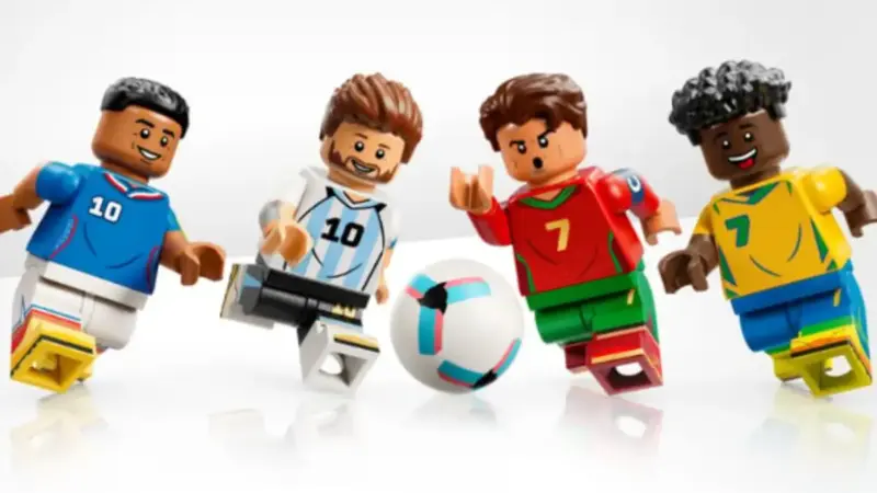 LEGO lança linha comemorativa da Copa do Mundo 2026 com minifiguras de Cristiano Ronaldo, Messi, Mbappé e Vinícius Júnior