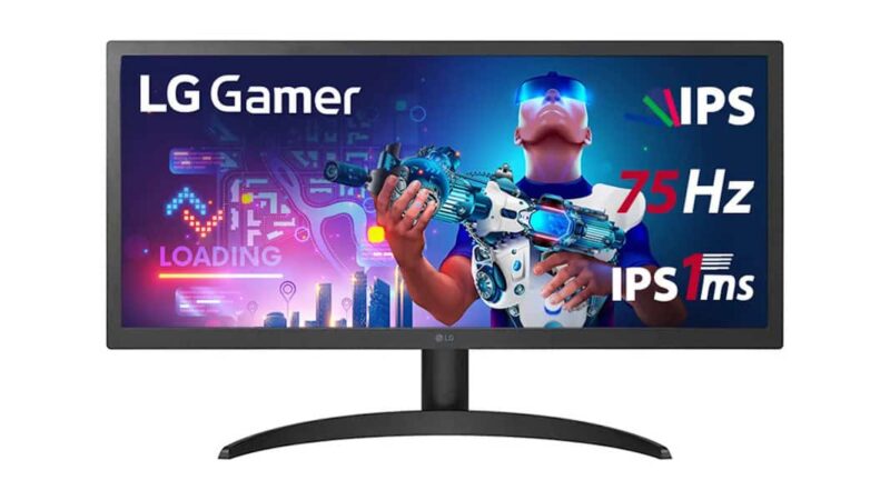 Monitor ultrawide LG de 26 polegadas aparece com desconto no Mercado Livre