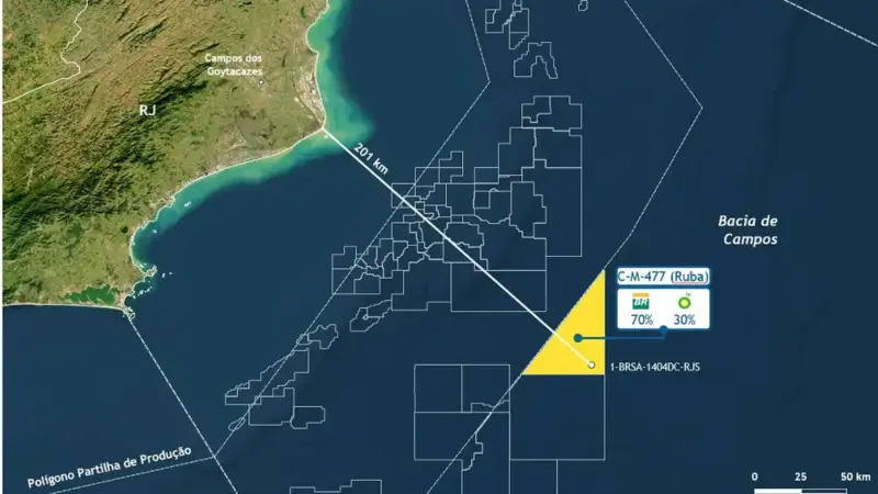 Petrobras confirma presença de hidrocarbonetos no pré-sal da Bacia de Campos