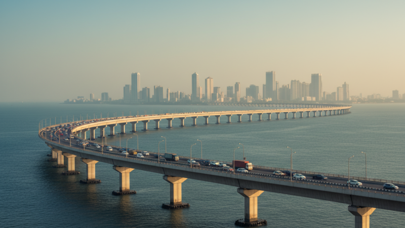 Índia conclui ponte de 22 quilômetros sobre o mar para ligar Mumbai; tremor de magnitude 3,5 atingiu a estrutura com trabalhadores a bordo