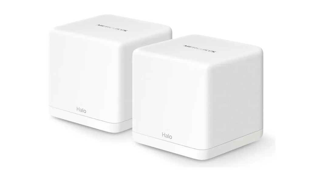 Kit com 2 roteadores Mercusys Halo H60x é encontrado em promoção