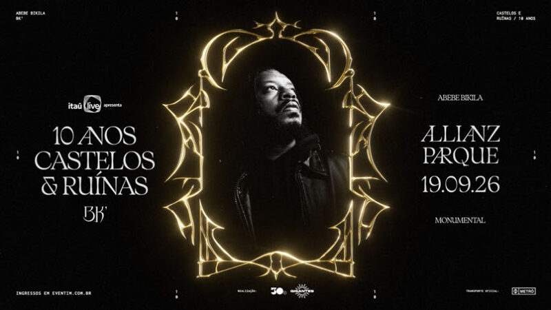 BK’ anuncia apresentação dos 10 anos de “Castelos & Ruínas” no Allianz Parque, primeiro rapper brasileiro a lotar o estádio sozinho