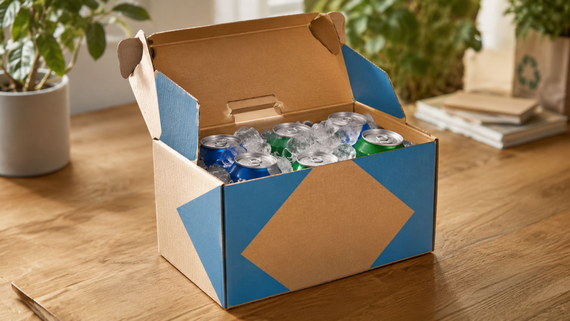 Empreendedor de Uberaba cria cooler de papelão reciclável que mantém bebidas geladas por até seis horas