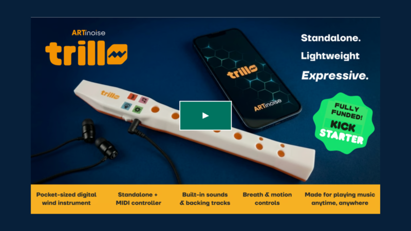 Fabricante italiana Artinoise lança campanha no Kickstarter para flauta digital em tamanho de palma
