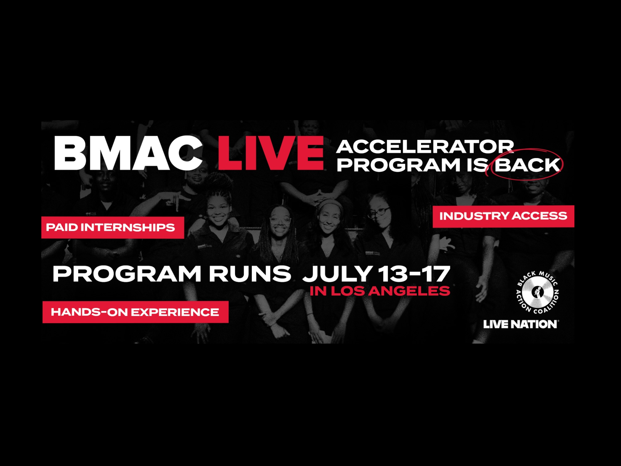 Black Music Action Coalition abre terceira temporada de inscrições para programa acelerador em parceria com Live Nation