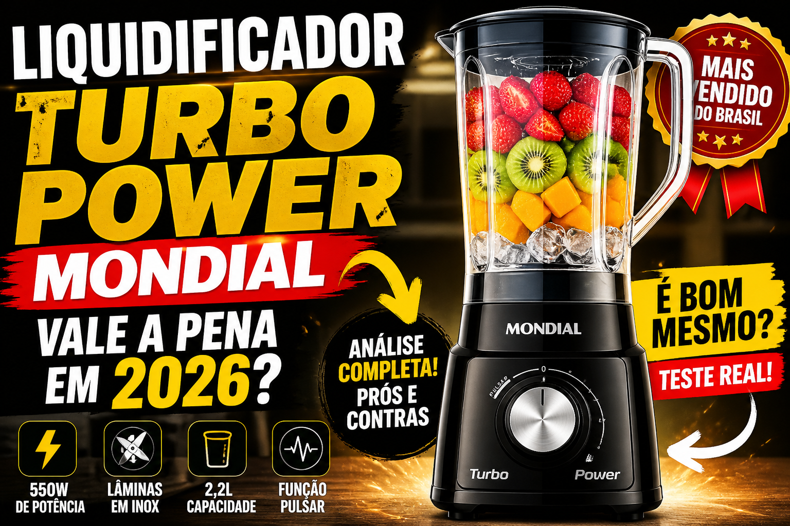 Os 5 Melhores Liquidificadores Turbo em 2026 (O último vai te surpreender)