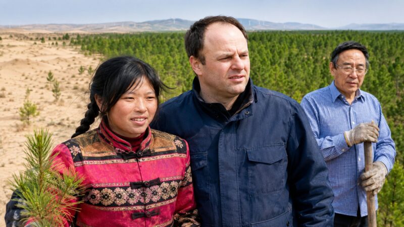 Doação de US$ 5 mil permitiu a chinesa Yin Yuzhen plantar árvores no deserto; hoje são mais de 50 mil