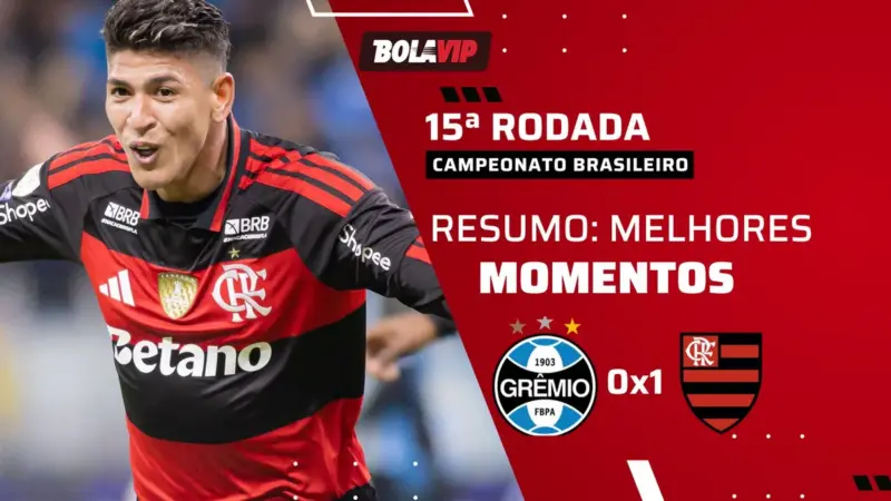 Flamengo vence Grêmio por 1 a 0 na Arena com gol de Carrascal