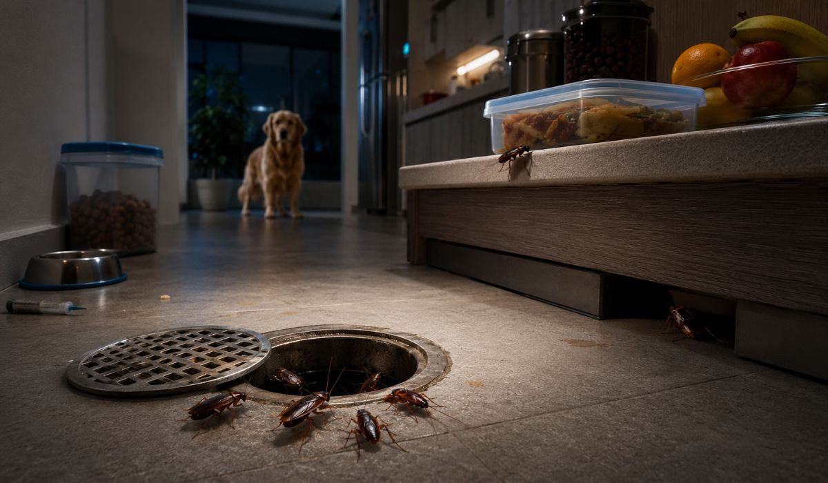 Veja como baratas invadem pelo ralo, se escondem no escuro e podem contaminar alimentos: especialista ensina como evitar, identificar e eliminar o inseto sem colocar pets em risco
