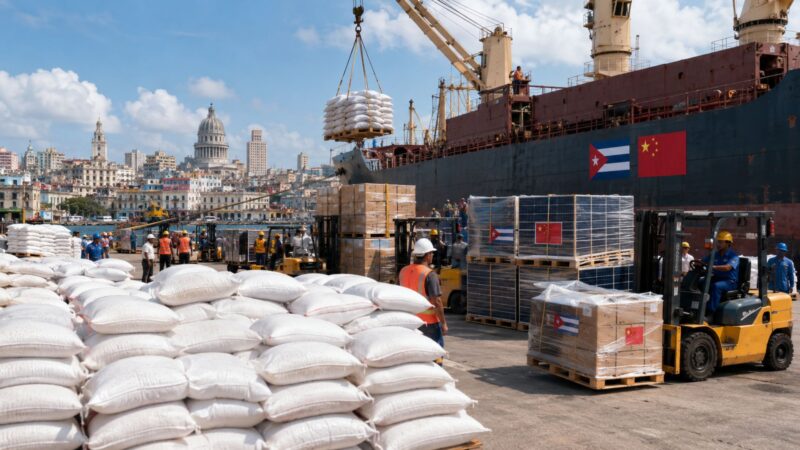 China envia 15 mil toneladas de arroz a Cuba como primeira remessa de doação aprovada por Xi Jinping