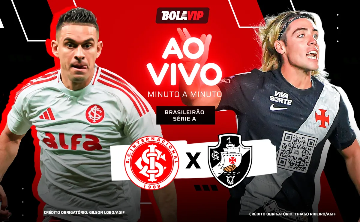 Internacional vence o Vasco por 2 a 0 no intervalo; Carbonero e Alerrandro marcam