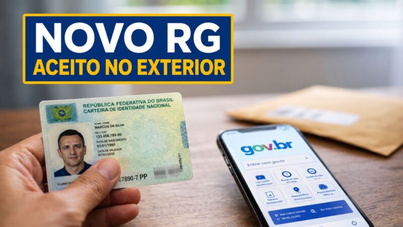 Descubra governo libera e novo rg pode ser solicitado no celular e entregue em casa; brasileiros poderão usar carteira de identidade nacional para entrar em 8 países da américa do sul