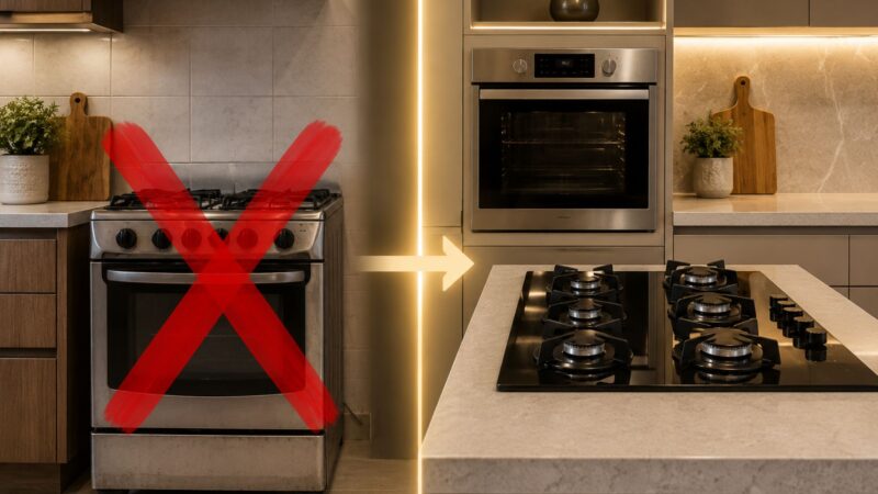 Cozinhas modernas trocam fogão de piso por cooktop e forno embutido