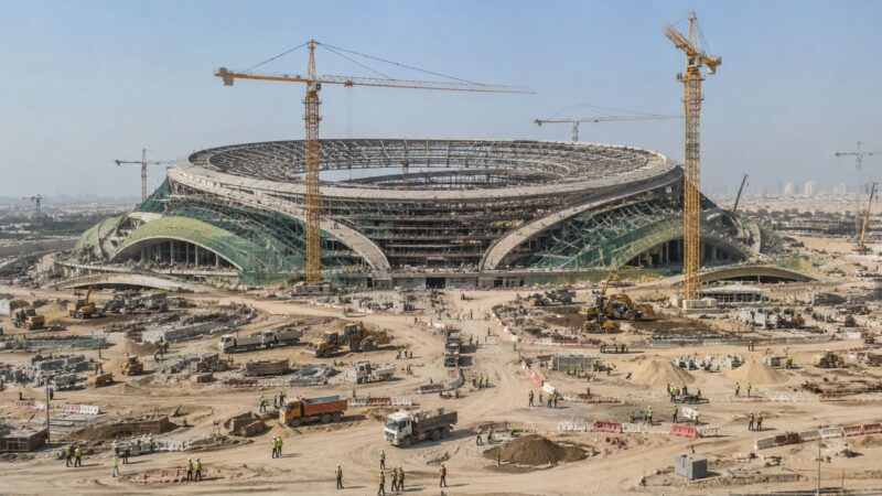 Estádio de 92 mil lugares surgirá como “semente” no deserto e integrará parque esportivo em Riad