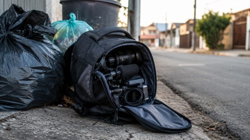 Mochila com equipamentos avaliados em R$ 30 mil é recuperada após ser descartada em Navegantes