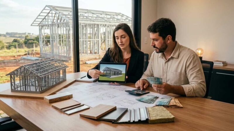 Steel frame permite erguer casa em 15 dias e já é usado na Europa há 50 anos