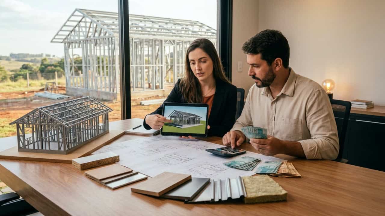 Steel frame permite erguer casa em 15 dias e já é usado na Europa há 50 anos