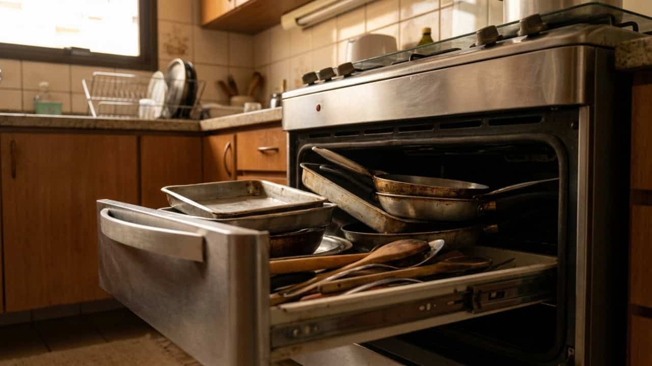 Para que serve a gaveta abaixo do forno do fogão?