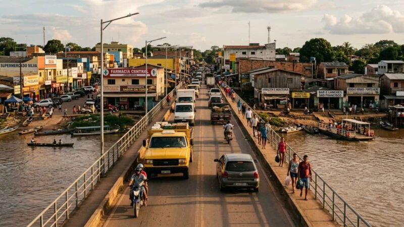 Cidade na fronteira interna do Acre funciona com duas administrações e regras distintas
