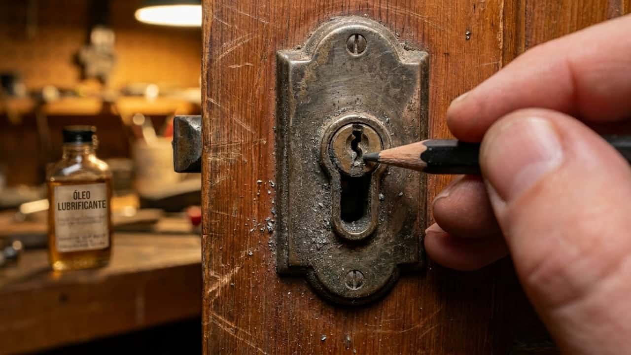Serralheiro revela técnica a seco com grafite para destravar fechaduras sem óleo
