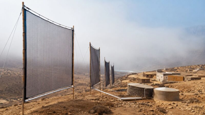Aldeias no sudoeste de Marrocos capturam água da neblina atlântica sem bombas, eletricidade ou perfurações