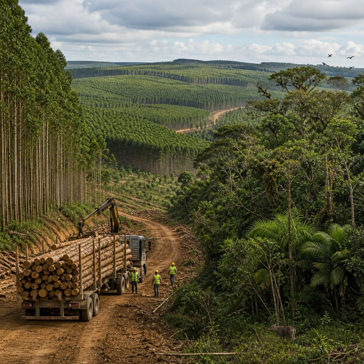 Setor de florestas plantadas no Brasil chega a 10,52 milhões de hectares em 2024 e mobiliza R$ 240 bilhões, mas debate sobre biodiversidade persiste