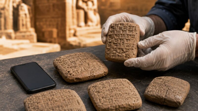 Tábuas de argila do tamanho de um smartphone, com 4.000 anos, revelam recibos, listas e rituais do Oriente Médio