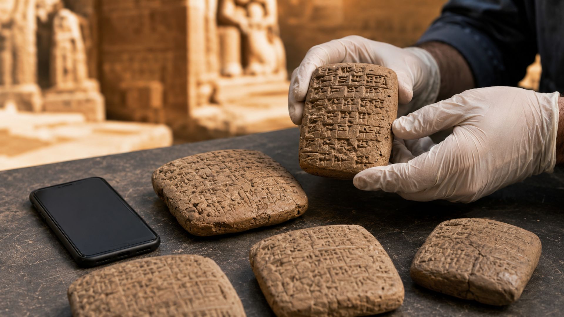 Tábuas de argila do tamanho de um smartphone, com 4.000 anos, revelam recibos, listas e rituais do Oriente Médio