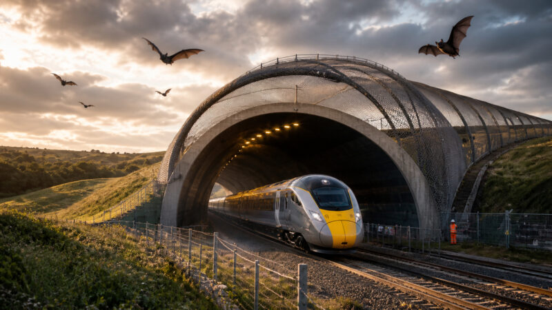 Túnel para proteger morcegos de mais de £100 milhões no HS2 vira símbolo de desperdício público