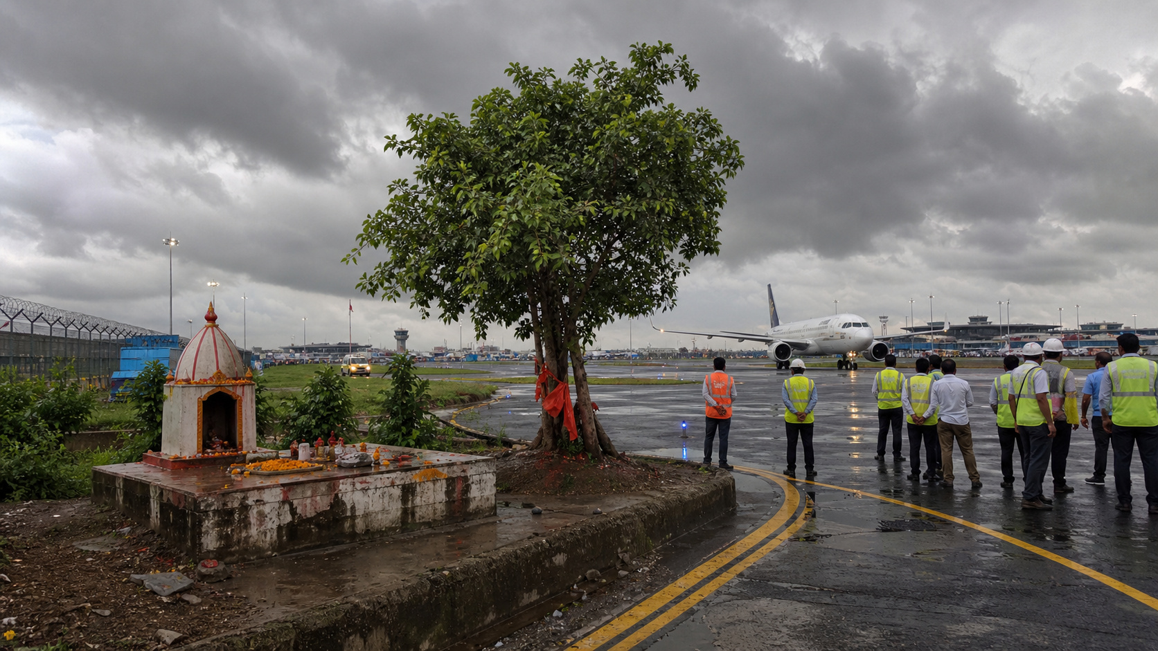 Árvore sagrada perto de templo em Surat adia liberação de pista de táxi pronta em aeroporto internacional