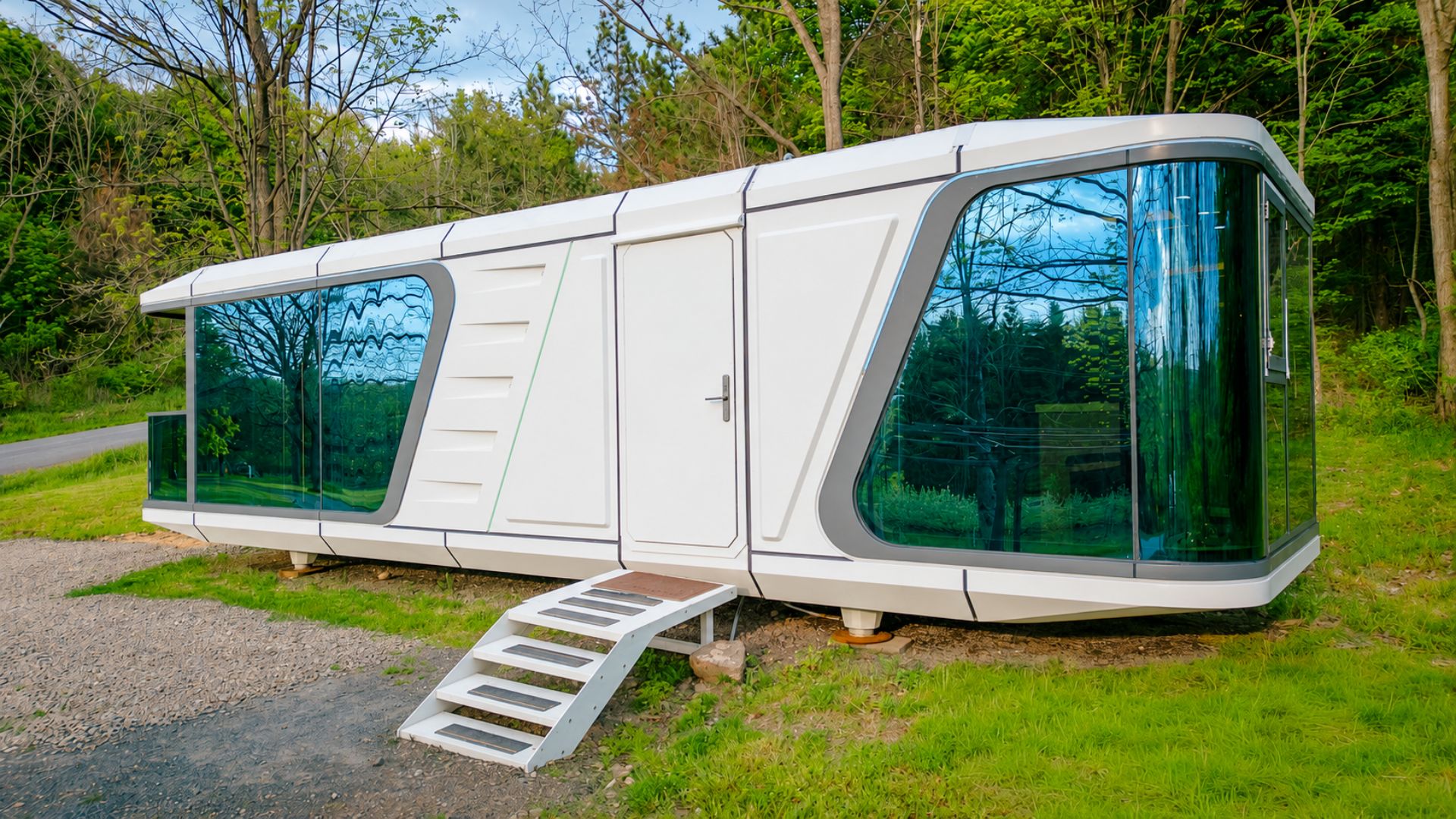 Conheça uma minicasa futurista de aço e vidro importada da china virou airbnb no interior, com teto retrátil para ver as estrelas, cozinha de fogão híbrido e luzes, cortinas e ar-condicionado …