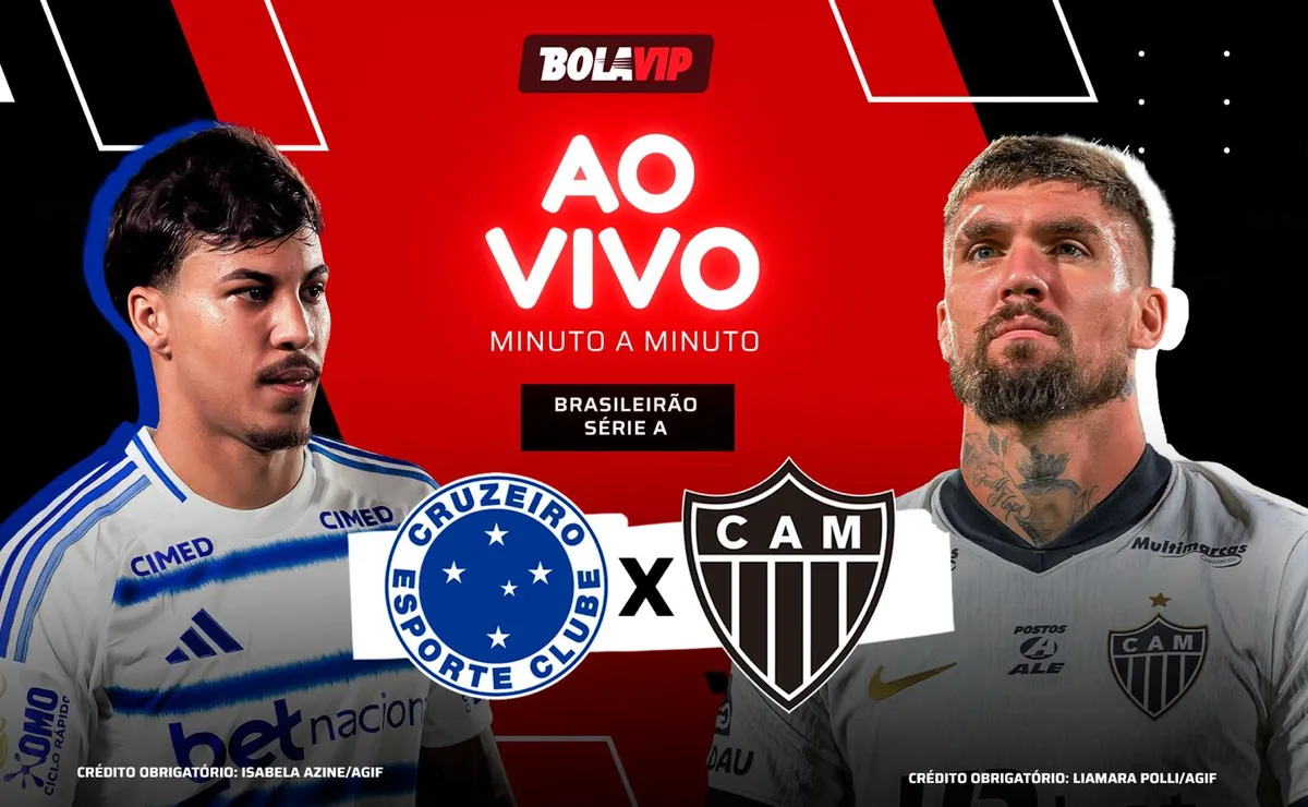 Atlético-MG vence o Cruzeiro por 2 a 0 no Mineirão; segundo tempo em andamento