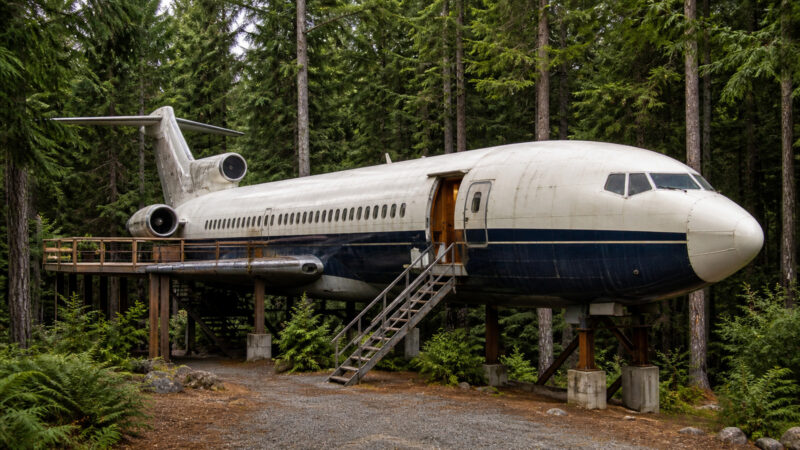 Boeing 727 aposentado é transformado em moradia em floresta do Oregon