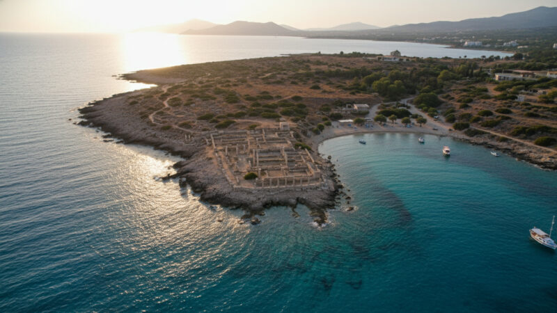 Stoa clássica enterrada há 1.800 anos no Egeu é revelada em Salamis após drenagem com cofferdam