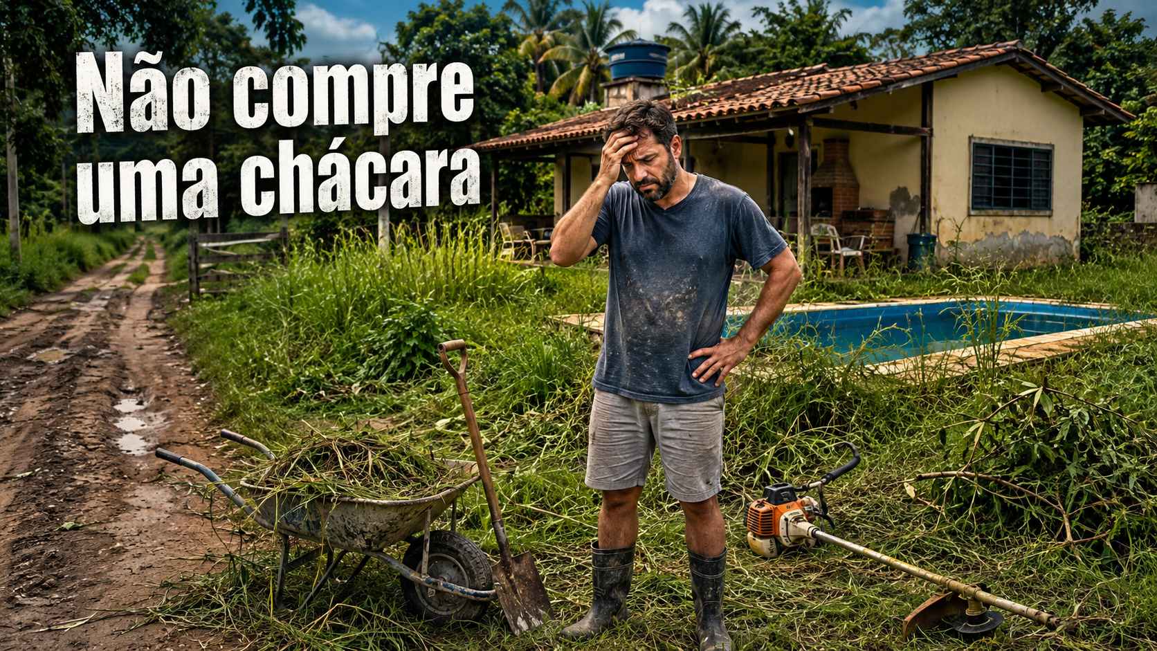 Entenda como comprar uma chácara pode virar armadilha? quando o sonho do descanso no fim de semana se transforma em mato, manutenção, estrada ruim e despesas sem fim