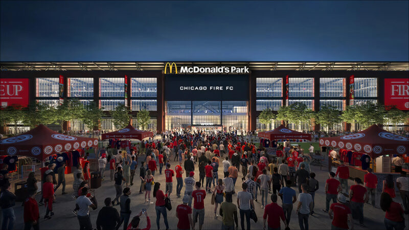 McDonald’s terá naming rights do novo estádio do Chicago Fire, que será chamado McDonald’s Park