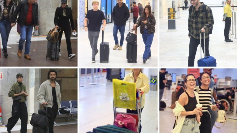 Celebridades são vistas no Aeroporto Santos Dumont no domingo, 25 de maio
