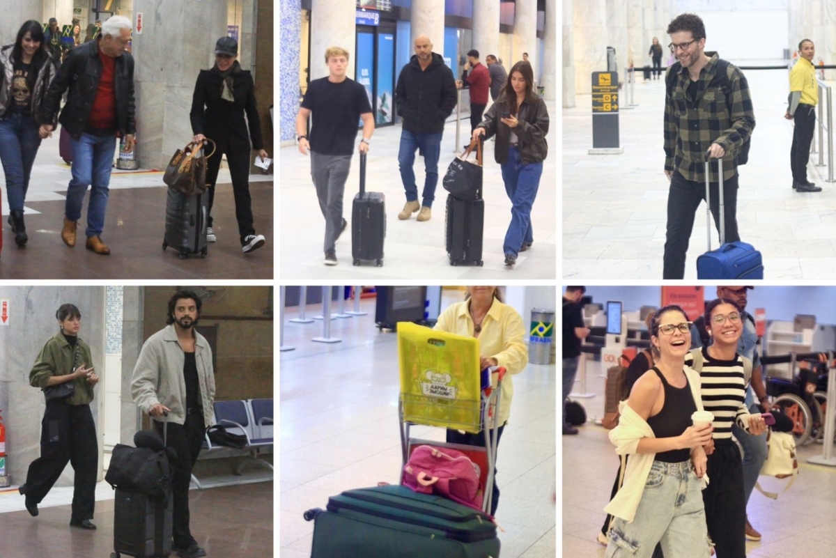 Celebridades são vistas no Aeroporto Santos Dumont no domingo, 25 de maio