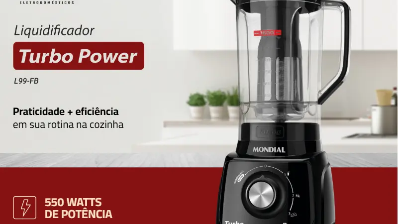 Liquidificador Mondial Turbo Power 550W L-99-FB é Bom? Review Completo + Onde Comprar Mais Barato