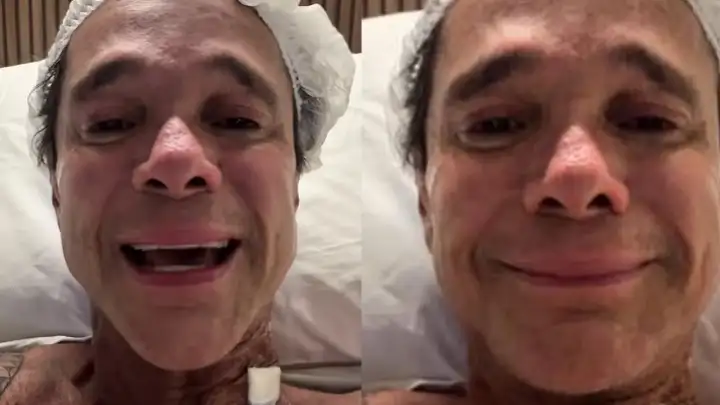 Netinho é visto chorando no hospital após retorno de linfoma e afirma “vai dar tudo certo”