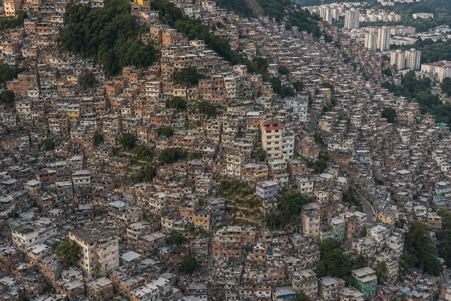 Rocinha, com mais de 100 mil moradores e 877 mil m² de ocupação, tornou-se símbolo de resistência urbana no Rio