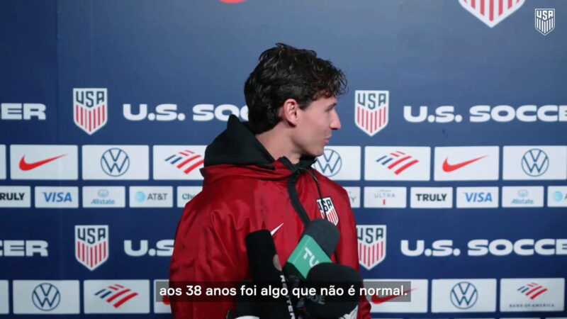 Aaronson diz que Messi é seu jogador favorito de todos os tempos