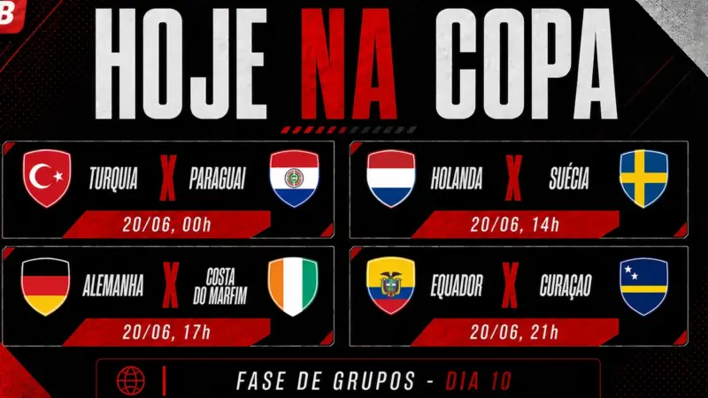 Alemanha e Costa do Marfim estão entre os jogos que movimentam a rodada da Copa do Mundo