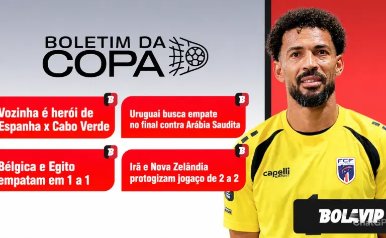 Quatro jogos terminam em empate na Copa; Cabo Verde segura Espanha com grande atuação de Vozinha