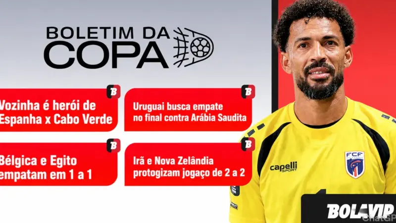 Quatro jogos terminam em empate na Copa; Cabo Verde segura Espanha com grande atuação de Vozinha