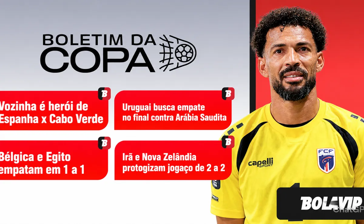 Quatro jogos terminam em empate na Copa; Cabo Verde segura Espanha com grande atuação de Vozinha