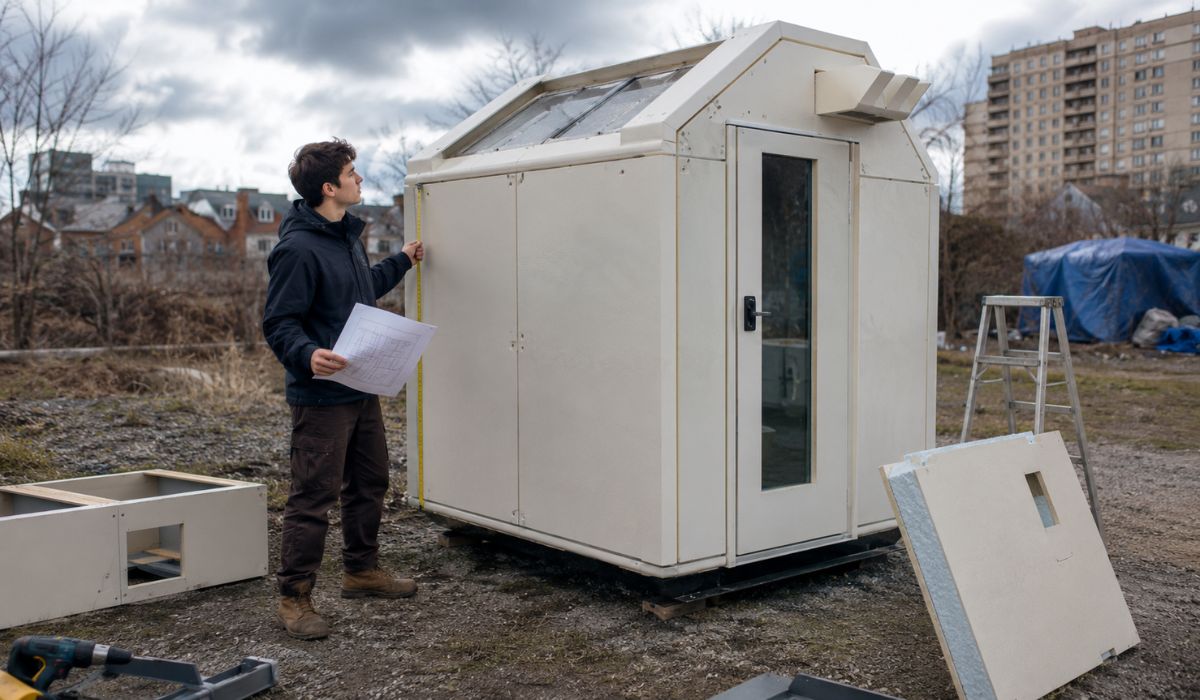 Estudante de 18 anos desenvolve microcasa modular de fibra de vidro e PET e promete viver 12 meses no protótipo