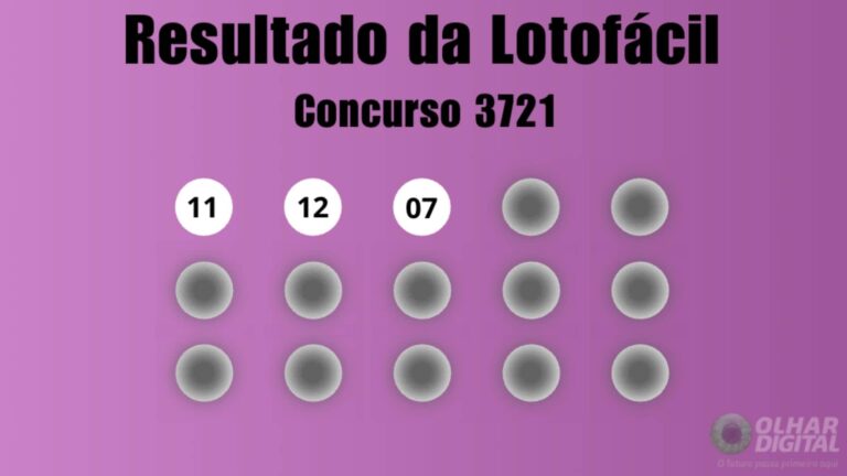 Resultado da Lotofácil — 29/06/2026: números do concurso 3721