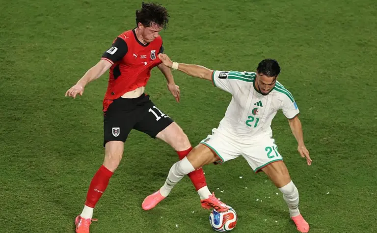 Argélia busca empate por 3 a 3 com a Áustria e assegura vaga nas oitavas da Copa do Mundo