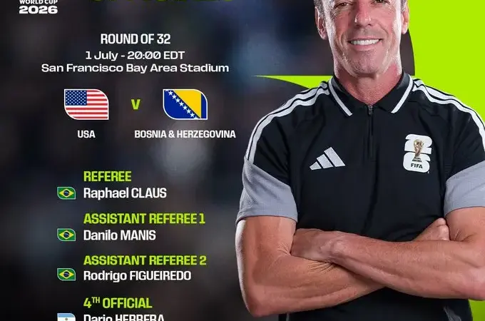 Árbitro brasileiro Raphael Claus comandará Estados Unidos x Bósnia pela Copa do Mundo